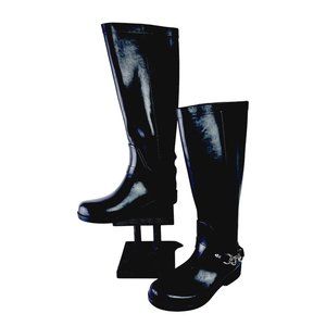 Coach Women's Lori A7735 Rubber Rain Boots Black Size 6B